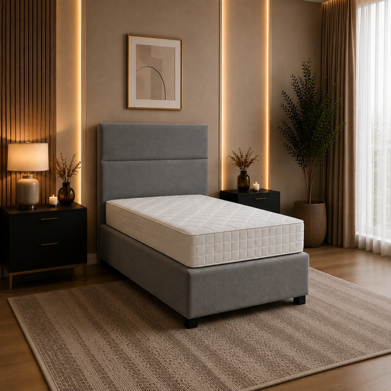 Blok Boxspring – Eenpersoons Boxspring