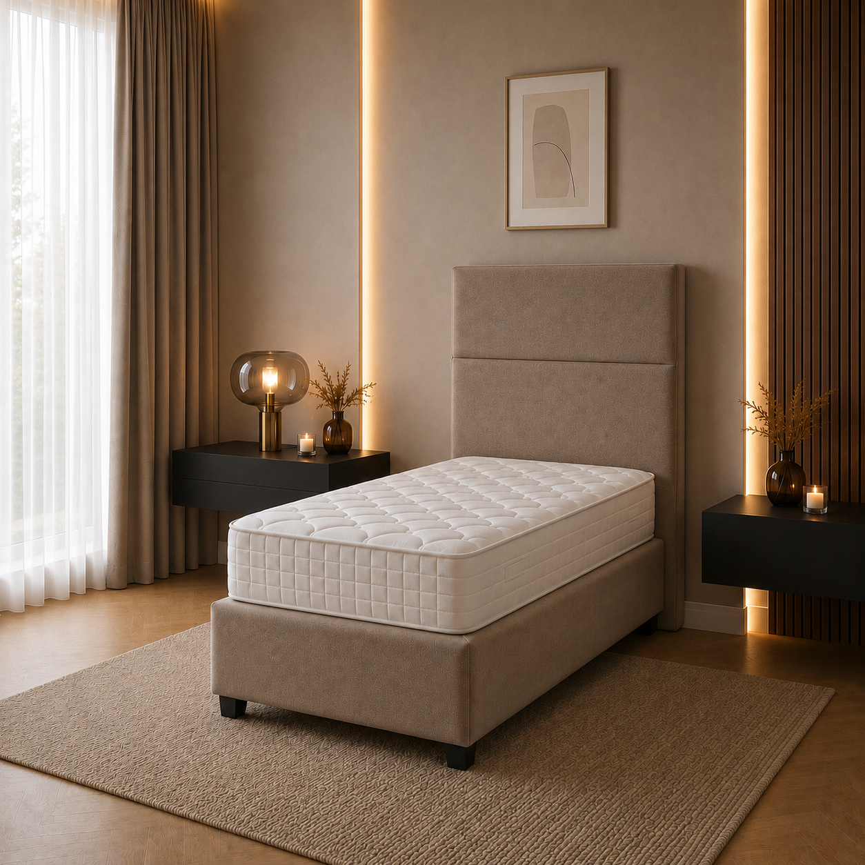 Blok Boxspring – Eenpersoons Boxspring