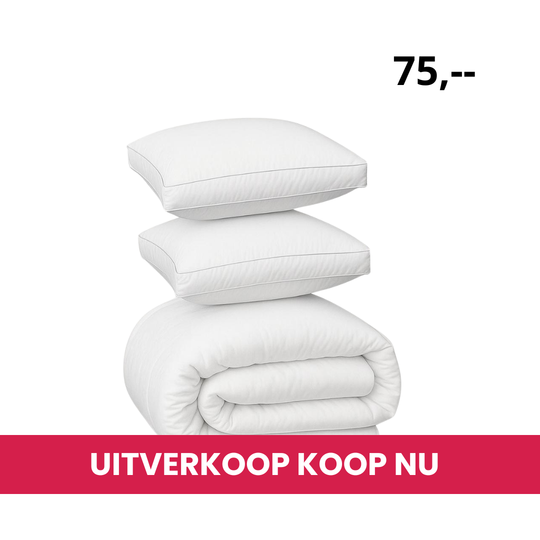 Dekbed 200x200 met GRATIS 2 hoofdkussens