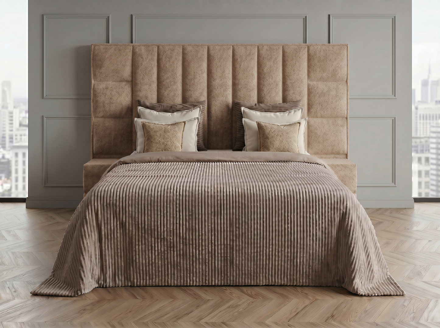 Celesté Bed 180x200 cm – Warme Taupe / Zandtaupe