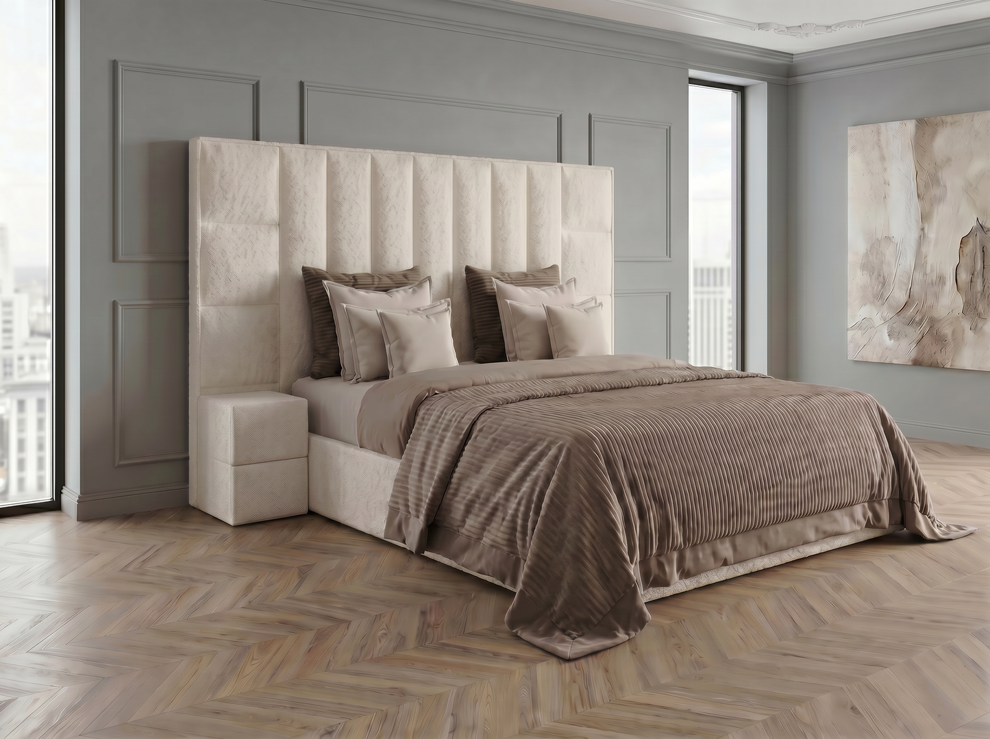 Celesté Bed 180x200 cm – Teddy White