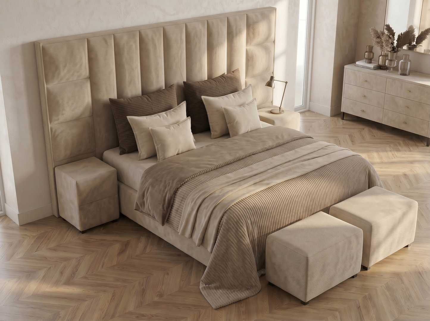 Celesté Bed 180x200 cm Beige