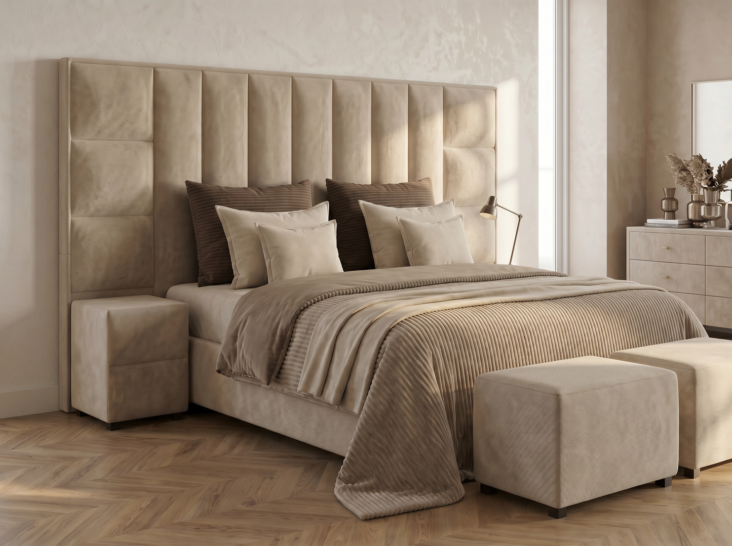 Celesté Bed 140x200 cm Beige