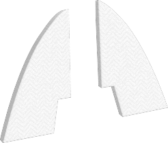Topper Boot- Trapezium 2-delig met inkeping