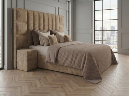 Celesté Bed 140x200 cm – Warme Taupe / Zandtaupe