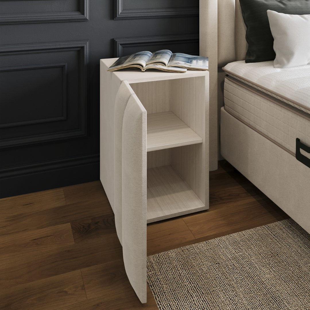 Opbergboxspring Miami Kunstleer Beige 160x200