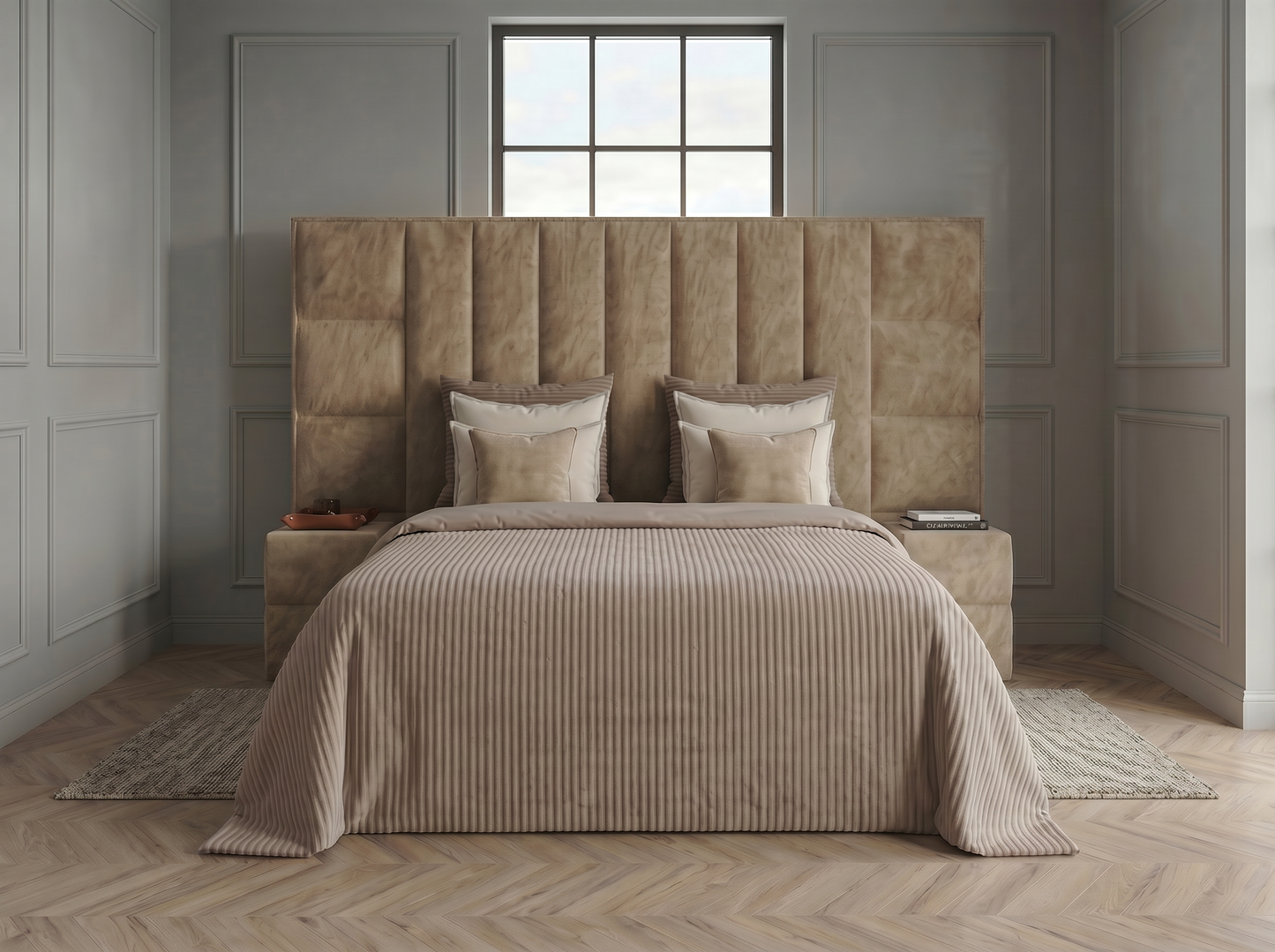 Celesté Bed 160x200 cm – Warme Taupe / Zandtaupe