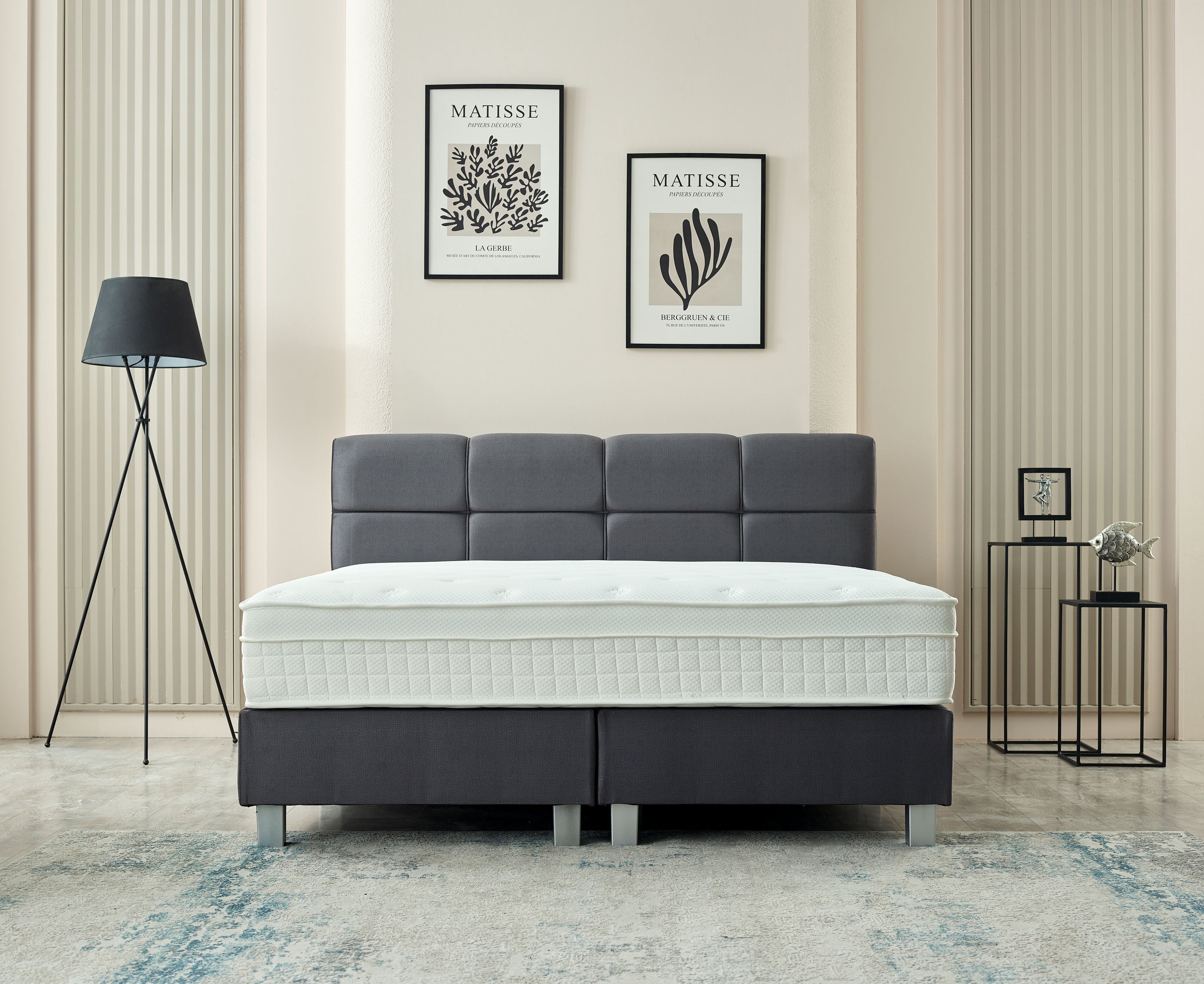 Boxspring Vida Velvet Antraciet 180x200