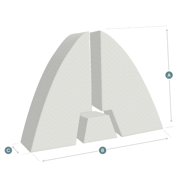 Matras Boot- Trapezium 3-delig