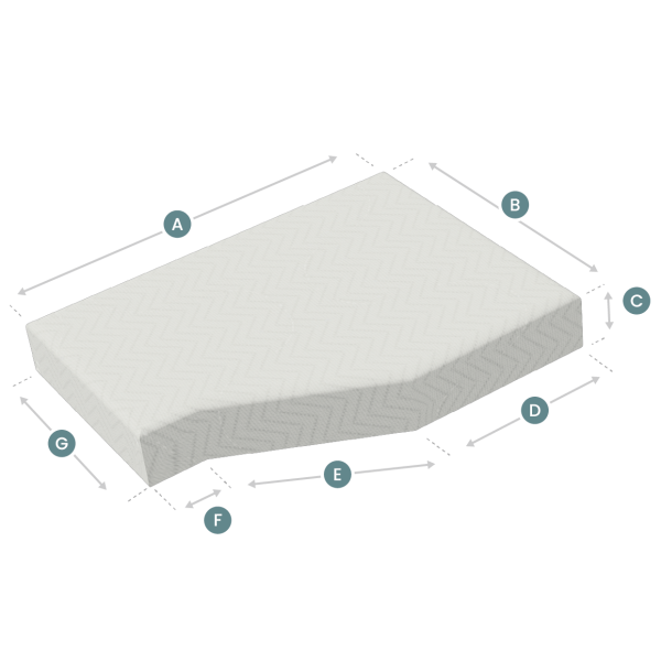 Matras Vouwwagen - Met inwendige hoek