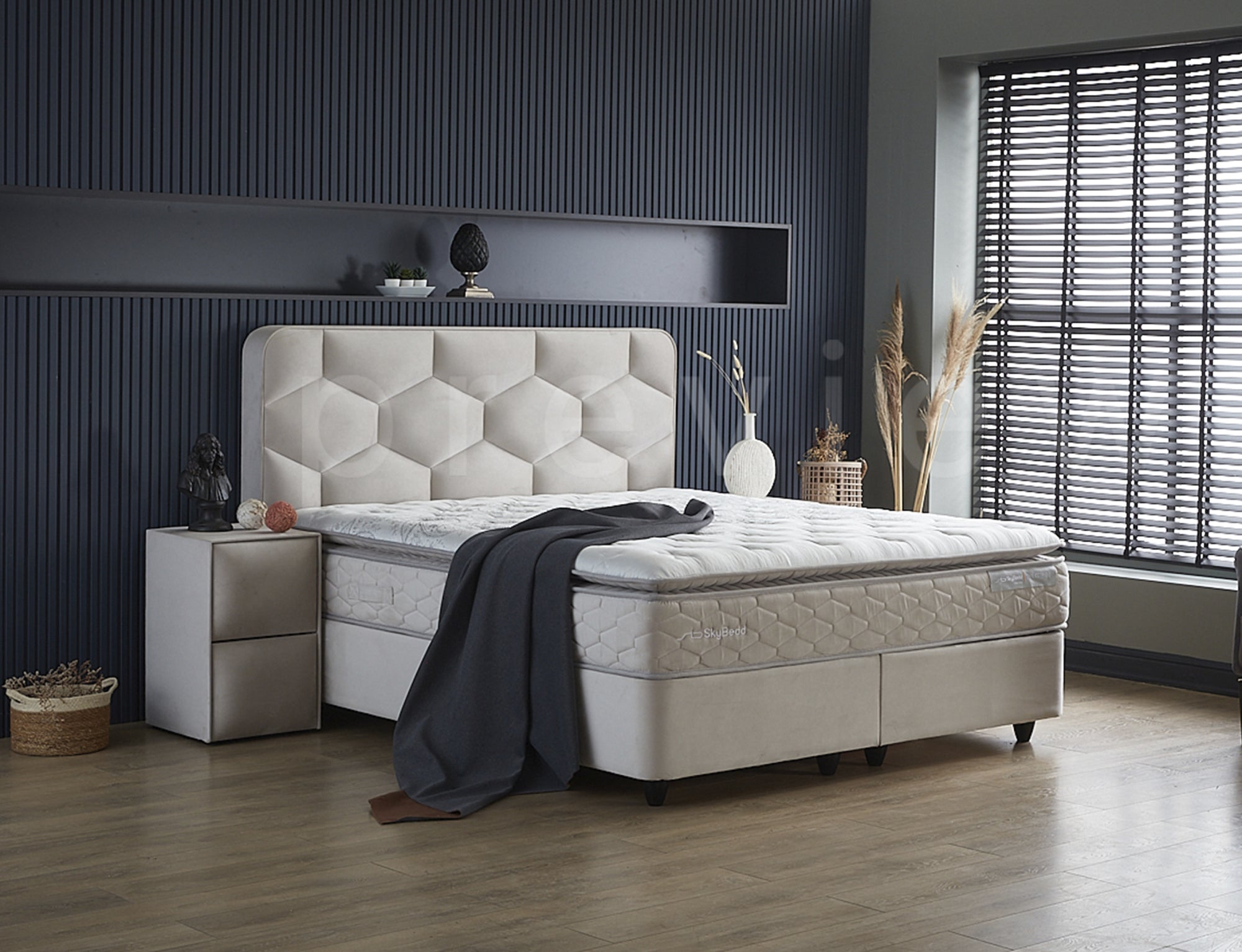 Opbergboxspring Dolcebedd Beige 160x200
