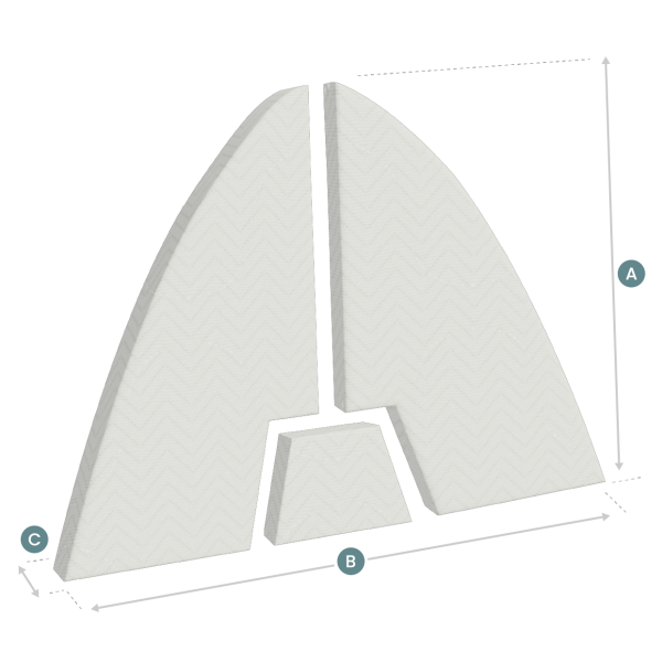 Topper Boot- Trapezium 3-delig